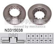 N3315038 Brzdový kotouč NIPPARTS