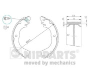 N3505049 NIPPARTS sada brzdových čeľustí N3505049 NIPPARTS