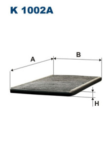 K 1002A Filtr, vzduch v interiéru FILTRON