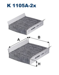 K 1105A-2x Filtr, vzduch v interiéru FILTRON