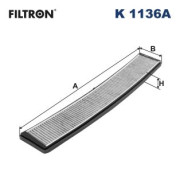 K 1136A Filtr, vzduch v interiéru FILTRON