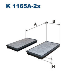 K 1165A-2x Filtr, vzduch v interiéru FILTRON