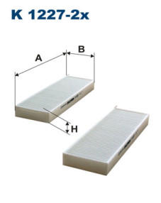 K 1227-2x Filtr, vzduch v interiéru FILTRON