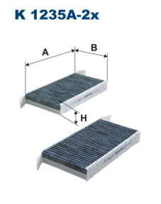 K 1235A-2x Filtr, vzduch v interiéru FILTRON