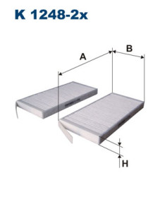 K 1248-2x Filtr, vzduch v interiéru FILTRON