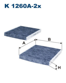 K 1260A-2x Filtr, vzduch v interiéru FILTRON