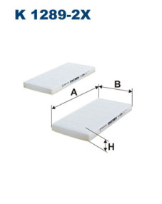 K 1289-2x Filtr, vzduch v interiéru FILTRON