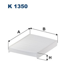 K 1350 Filtr, vzduch v interiéru FILTRON