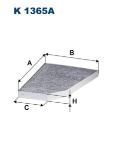 K 1365A Filtr, vzduch v interiéru FILTRON