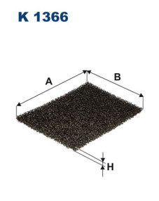 K 1366 Filtr, vzduch v interiéru FILTRON