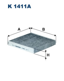 K 1411A Filtr, vzduch v interiéru FILTRON