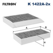 K 1422A-2x Filtr, vzduch v interiéru FILTRON