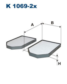 K 1069-2x FILTRON filter vnútorného priestoru K 1069-2x FILTRON