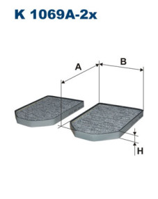 K 1069A-2x Filtr, vzduch v interiéru FILTRON