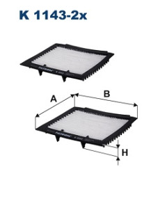 K 1143-2x Filtr, vzduch v interiéru FILTRON