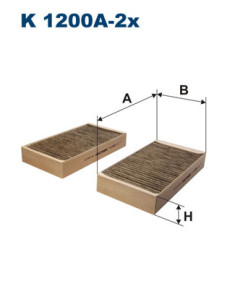 K 1200A-2x Filtr, vzduch v interiéru FILTRON
