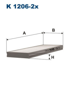 K 1206-2x Filtr, vzduch v interiéru FILTRON