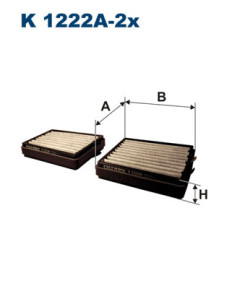 K 1222A-2x Filtr, vzduch v interiéru FILTRON