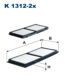 K 1312-2x Filtr, vzduch v interiéru FILTRON