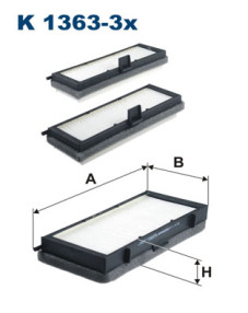 K 1363-3x Filtr, vzduch v interiéru FILTRON