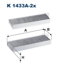 K 1433A-2x Filtr, vzduch v interiéru FILTRON