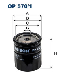 OP 570/1 FILTRON olejový filter OP 570/1 FILTRON