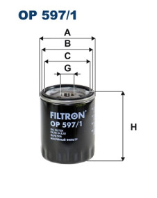 OP 597/1 Olejový filtr FILTRON