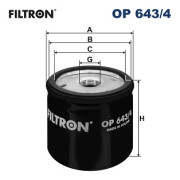 OP 643/4 FILTRON olejový filter OP 643/4 FILTRON