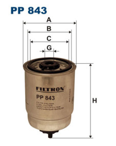 PP 843 FILTRON palivový filter PP 843 FILTRON