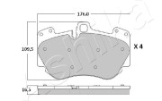 50-00-0919 ASHIKA sada brzdových platničiek kotúčovej brzdy 50-00-0919 ASHIKA