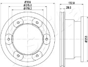 61-00-0226 Brzdový kotouč ASHIKA