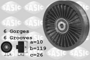 1624062 SASIC vratná/vodiaca kladka rebrovaného klinového remeňa 1624062 SASIC