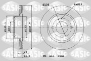 2464T84J Brzdový kotouč SASIC