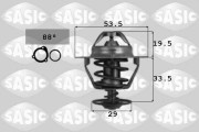 3306038 Termostat, chladivo SASIC