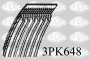 3PK648 SASIC ozubený klinový remeň 3PK648 SASIC