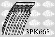3PK668 ozubený klínový řemen SASIC