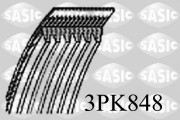 3PK848 SASIC ozubený klinový remeň 3PK848 SASIC