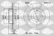 4004260J Brzdový kotouč SASIC