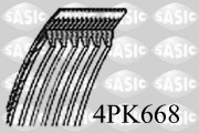 4PK668 ozubený klínový řemen SASIC