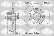 6104022 Brzdový kotouč SASIC