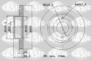 6106043 SASIC brzdový kotúč 6106043 SASIC