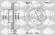 6106091 SASIC brzdový kotúč 6106091 SASIC