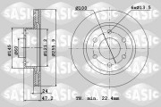 6106110 Brzdový kotouč SASIC