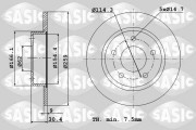 6106121 SASIC brzdový kotúč 6106121 SASIC