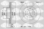 6106184 Brzdový kotouč SASIC