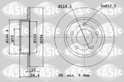 6106222 SASIC brzdový kotúč 6106222 SASIC