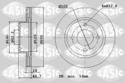 6106225 Brzdový kotouč SASIC