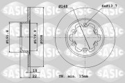 6106299 SASIC brzdový kotúč 6106299 SASIC