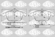 6210039 Sada brzdových destiček, kotoučová brzda SASIC