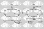 6210057 Sada brzdových destiček, kotoučová brzda SASIC